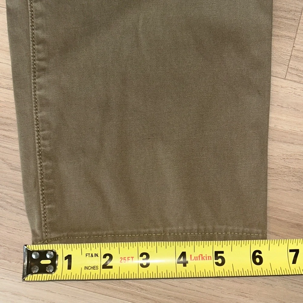 Orvis Straight Leg Women’s Pants 8 Green Neutral Zipper Cotton Stretch Casual